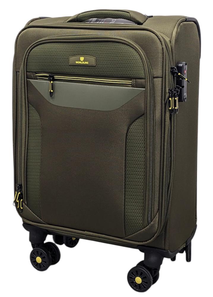 Чемодан малый для ручной клади AIRTEX Worldline 616 жаккард-полиэстер S Темно-зеленый
