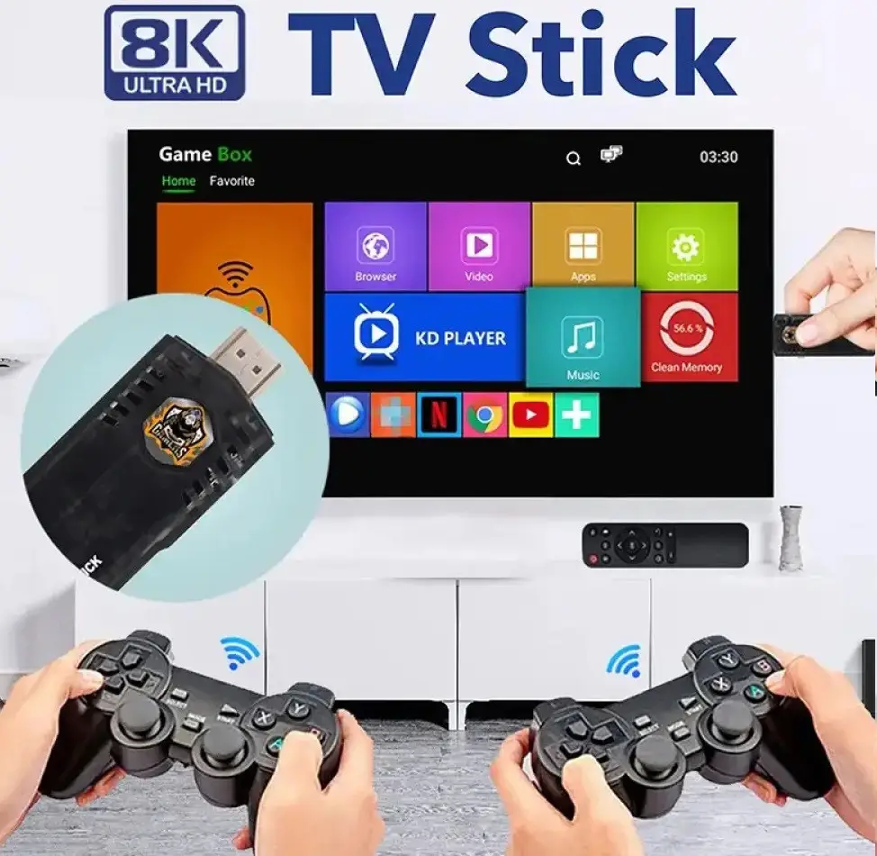 Игровая ТВ-приставка X8 4K на Android TV с эмулятором и джойстиками - фото 3