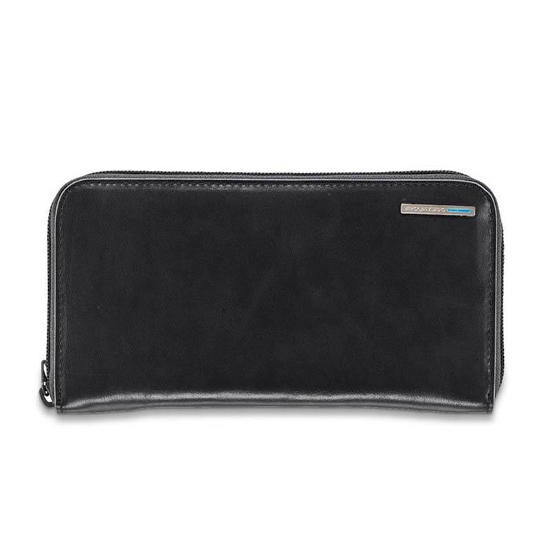 Портмоне Piquadro Blue Square на молнии с RFID защитой Black (PD1515B2R_N)