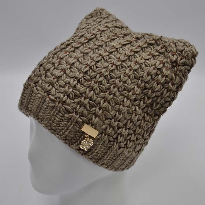 Шапка Lirus Магия напівшерстяна подвійна 55-57 Темно-бежевий