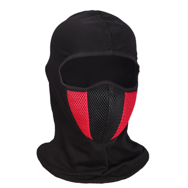 Спортивная балаклава-подшлемник с вентиляцией Черно-красный (2860855484)