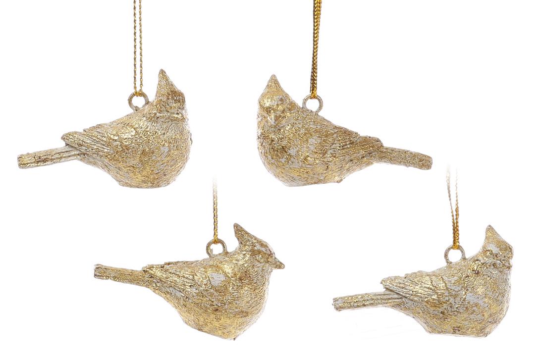 Набор елочных украшений Птичка BonaDi 4 шт. (434-128)
