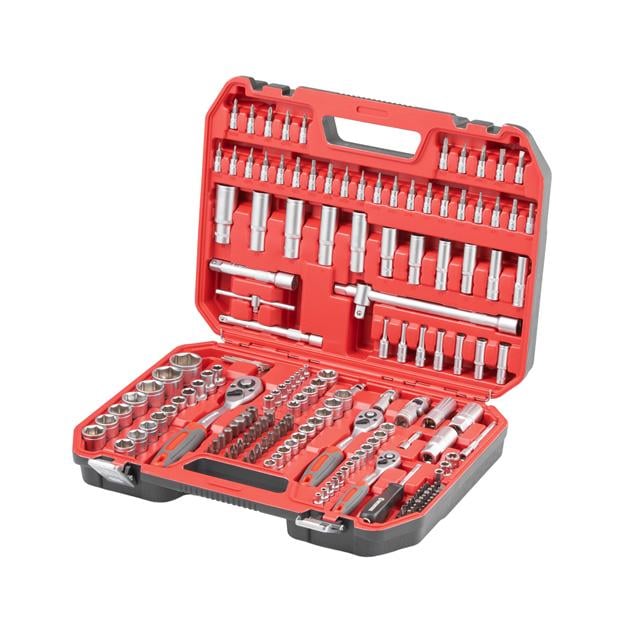 Набір інструментів Intertool 1/2" 3/8" 1/4" 181 од. (ET-9181)