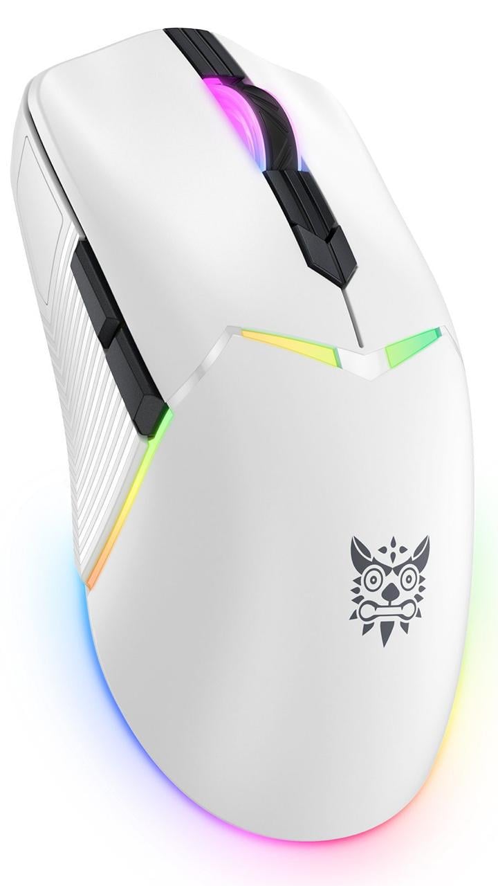 Мышка игровая беспроводная Onikuma CW-98 12000 DPI Bluetooth 2,4GHz RGB подсветка Белый (475837)