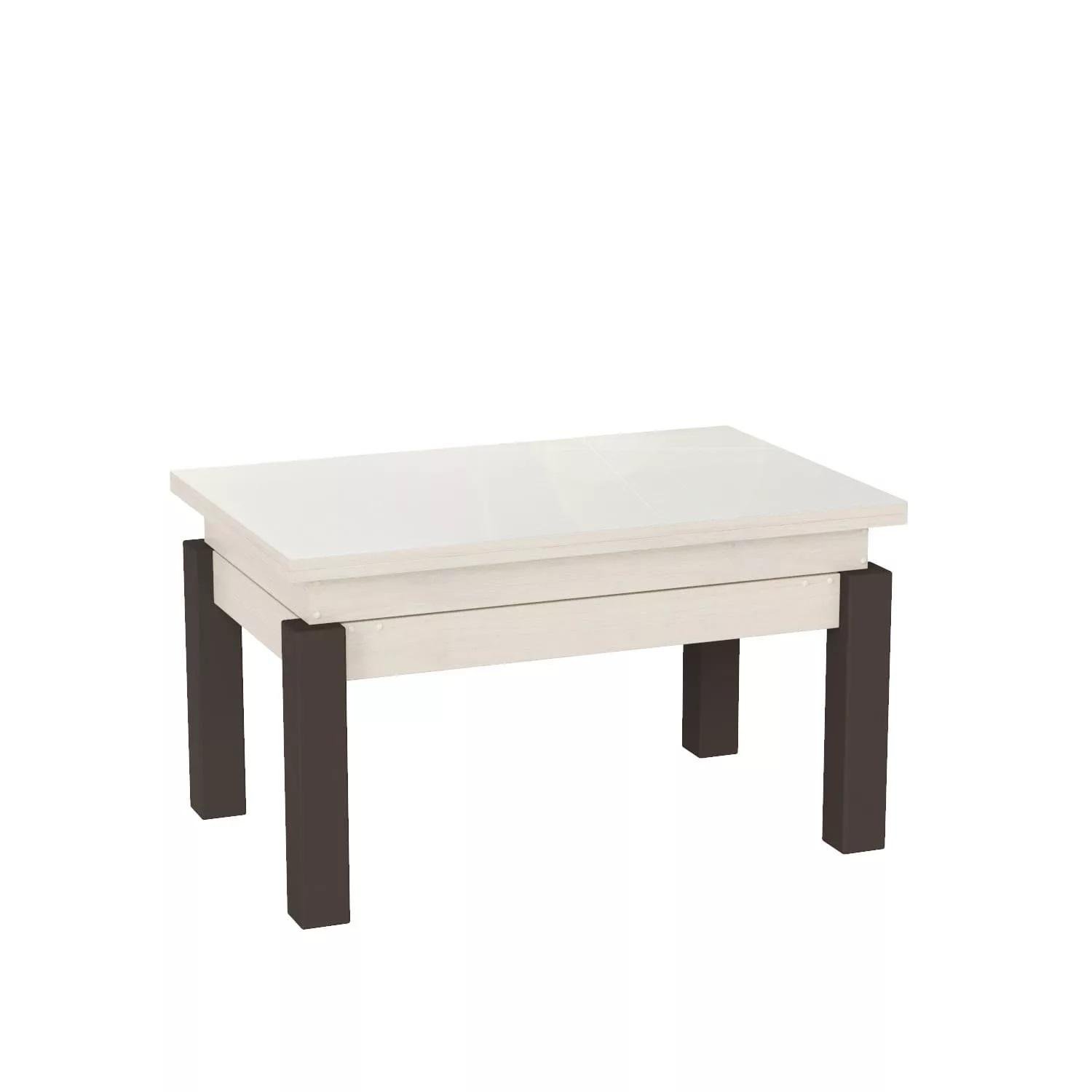 Журнальний стіл-трансформер Art in Нead B-Fly Glass ламіноване ДСП/дерево/скло Гікорі рокфорд світлий/Білий діамант (TB10060600231)