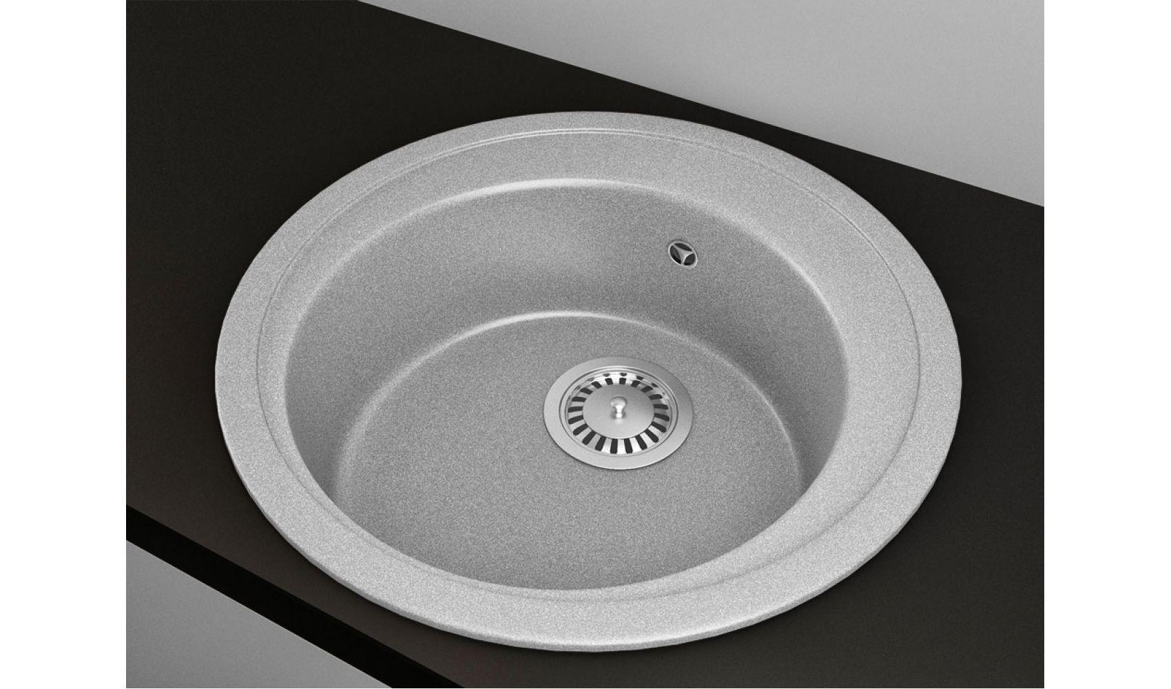 Кухонная мойка Lexona Blansh гранитная з краном Серый - фото 8