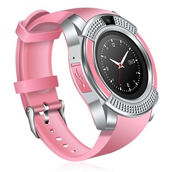Сенсорные смарт-часы Smart Watch V8 Розовый