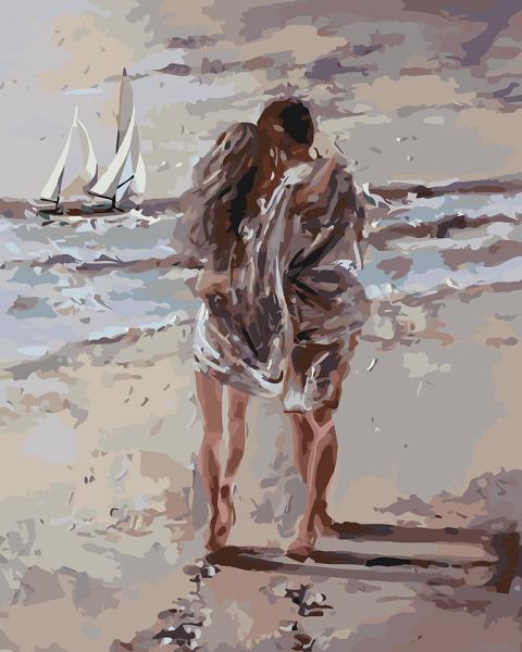 Картина по номерам Идейка Люди Уютные объятия 40х50 см в термопакете (КНО4624-mt)