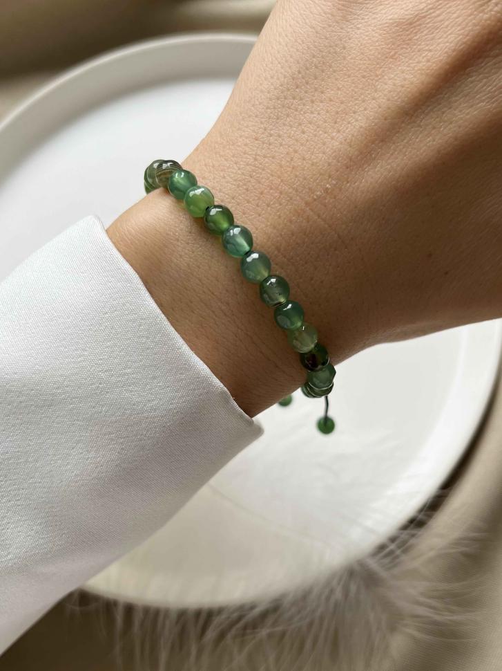 Браслет із агату на шнурку (4664) Браслет із агату на шнурку (4664)