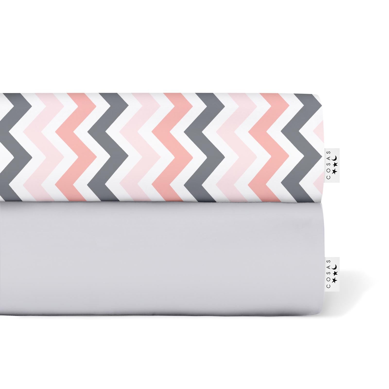 Набор простыней на резинке Cosas 160х200х20 см 2 шт. Grey/Zig Grey Rose (4822052058848)