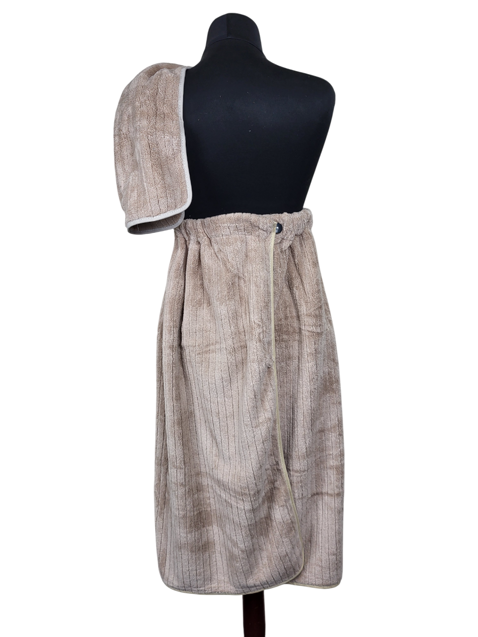 Набор для сауны и бани мужской 2в1 килт/полотенце микрофибра Бежевый (1675) - фото 2 Набор для сауны и бани мужской 2в1 килт/полотенце микрофибра Бежевый (1675) - фото 2