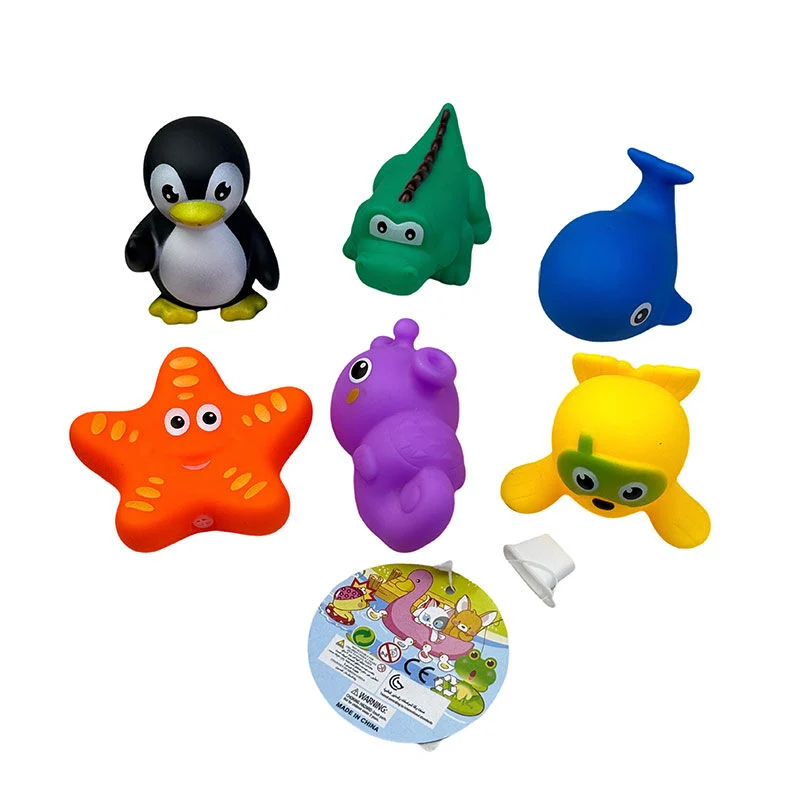 Детский игровой набор пискавок Bath Toys 037-266 Зверюшки брызгалки 6 шт. (3219778555)