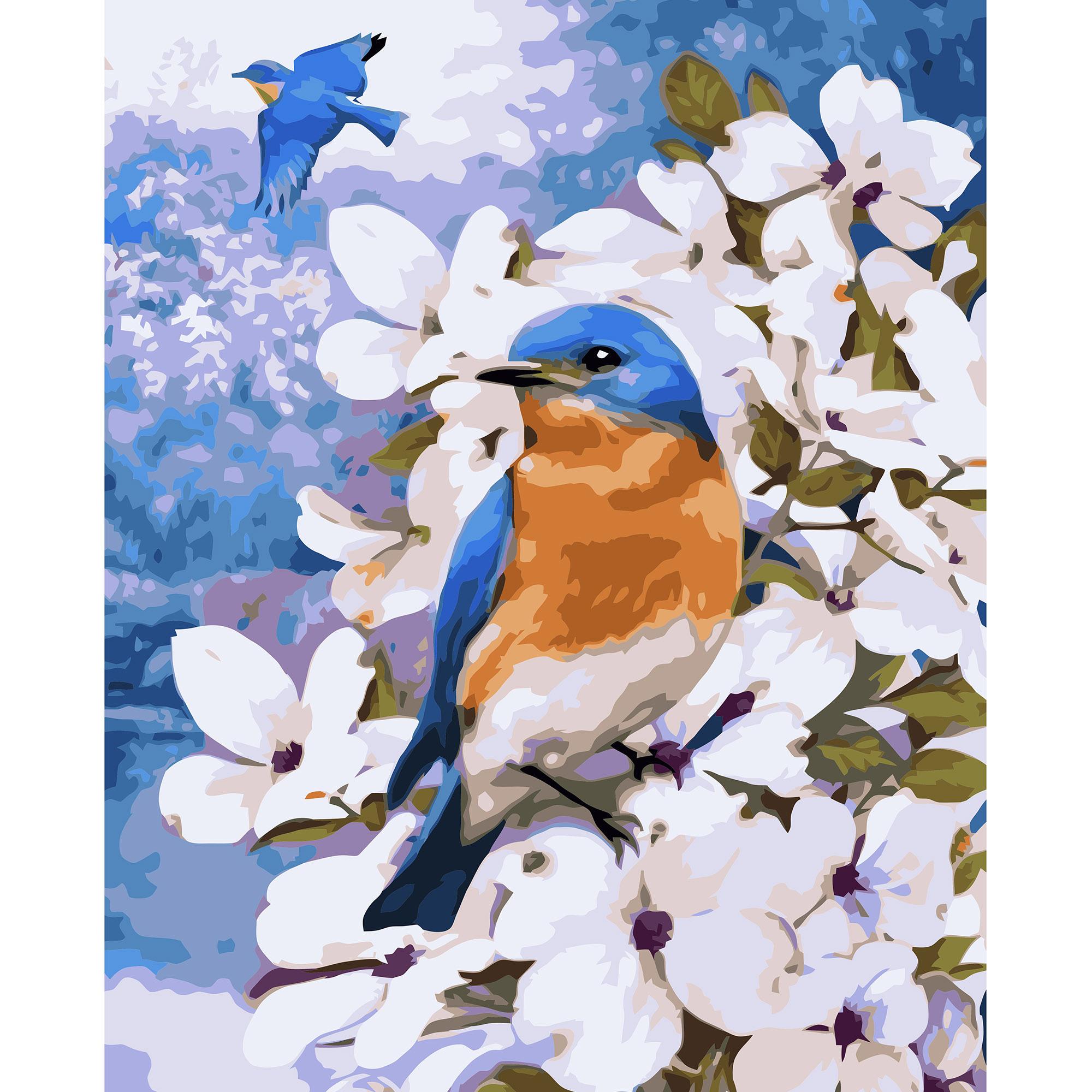 Картина по номерам Strateg Синички 40x50 см (VA-3233)