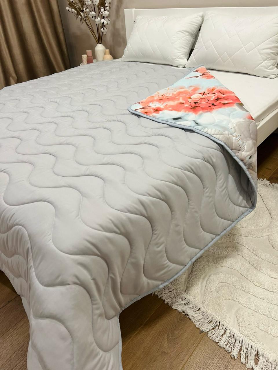 Одеяло летнее двухстороннее с рисунком двуспальное 180x210 см Серый (27455735) - фото 3 Одеяло летнее двухстороннее с рисунком двуспальное 180x210 см Серый (27455735) - фото 3