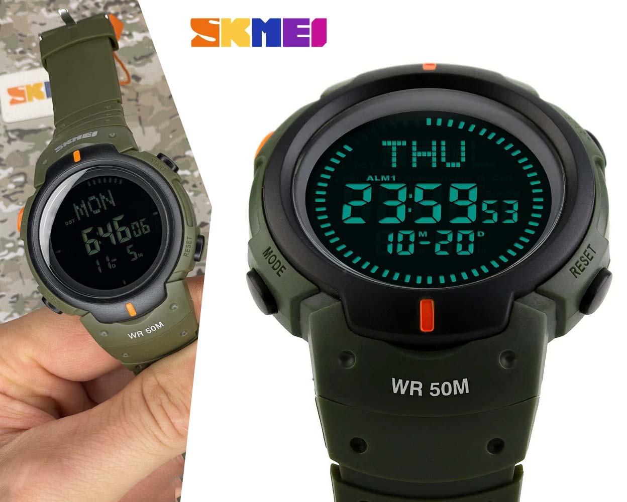 Часы наручные Skmei 1231AG Military и компас Green - фото 4 Часы наручные Skmei 1231AG Military и компас Green - фото 4