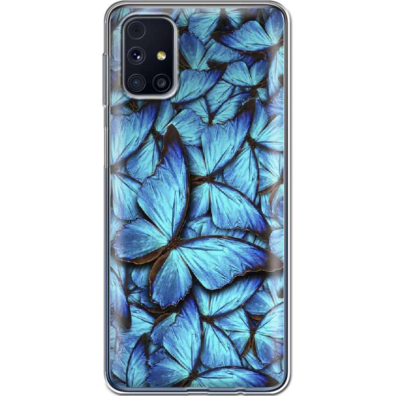 Чехол Boxface Samsung M317 Galaxy M31s лазурные бабочки Прозрачный силикон (40942-up1550-40942)