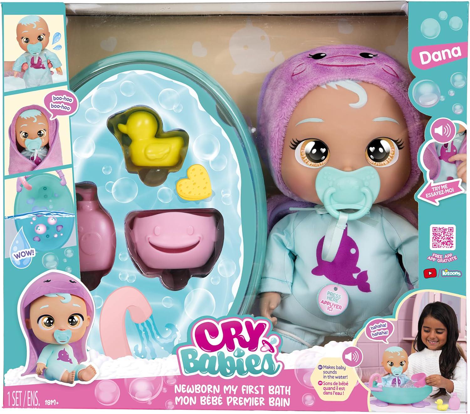 Пупс-кукла интерактивный IMC Toys Cry Babies Newborn My First Bath Dana 30 см