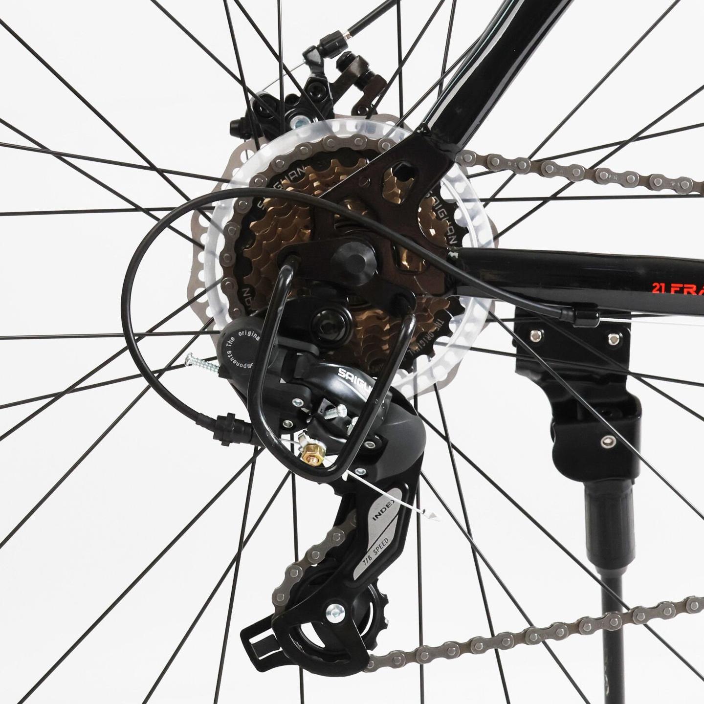 Велосипед горный Corso Nitro 29" оборудование Saiguan рама 21" Черно-красный - фото 6