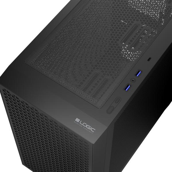 Корпус для компьютера LogicConcept DART PRO Mini-Tower mATX Mesh 3x120 мм Black (AM-DART-PRO-0000-10) - фото 4