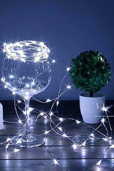 Гірлянда світлодіодна нитка Крапля роси 3 м на батарейках/USB 220В Білий - фото 4 Гірлянда світлодіодна нитка Крапля роси 3 м на батарейках/USB 220В Білий - фото 4