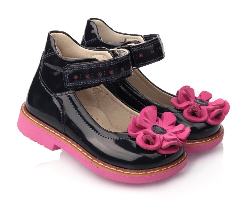 Туфли Topitop для девочек 025-7 лак р. 21 Сине-малиновый