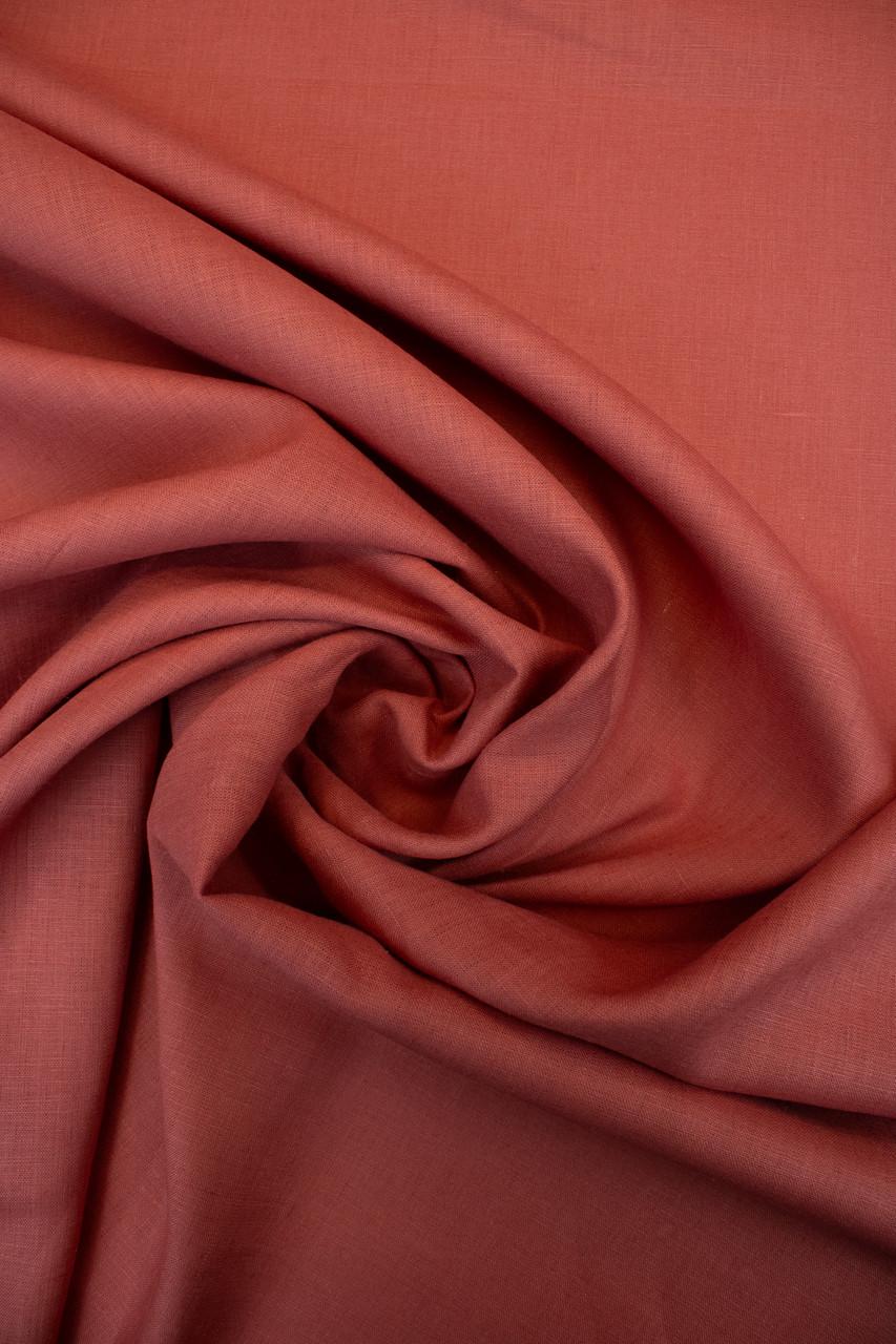 Тканина лляна костюмна 4с33 190 г/м2 колір 1584 Baked Apple 18-1648 TCX 100% льон Коричневий (OBR491_1584) Тканина лляна костюмна 4с33 190 г/м2 колір 1584 Baked Apple 18-1648 TCX 100% льон Коричневий (OBR491_1584)
