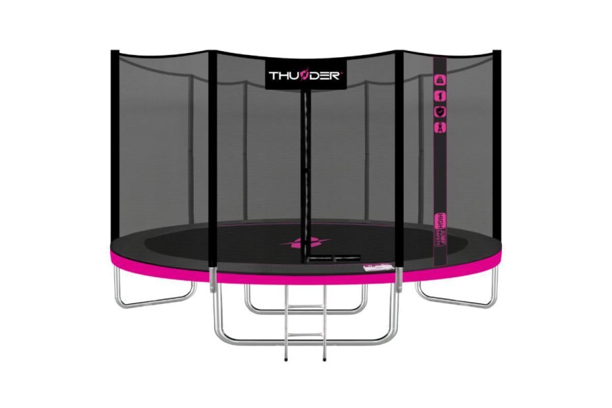 Батут с внутренней сеткой Thunder OUTSIDE PRO 12FT 366 см Black/Pink (62058)