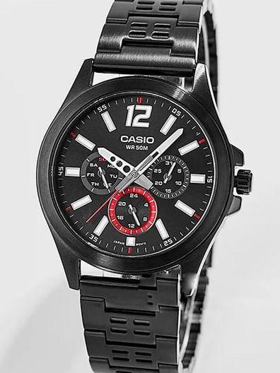 Наручные часы мужские Casio MTP-E350B-1B Timeless Collection со стальным корпусом Черный (2899590967)