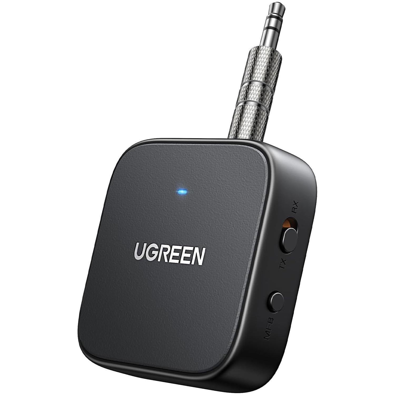 Bluetooth-адаптер приймач-передавач UGREEN CM667 2в1/Bluetooth 5.2/3.5 мм Чорний (35223)