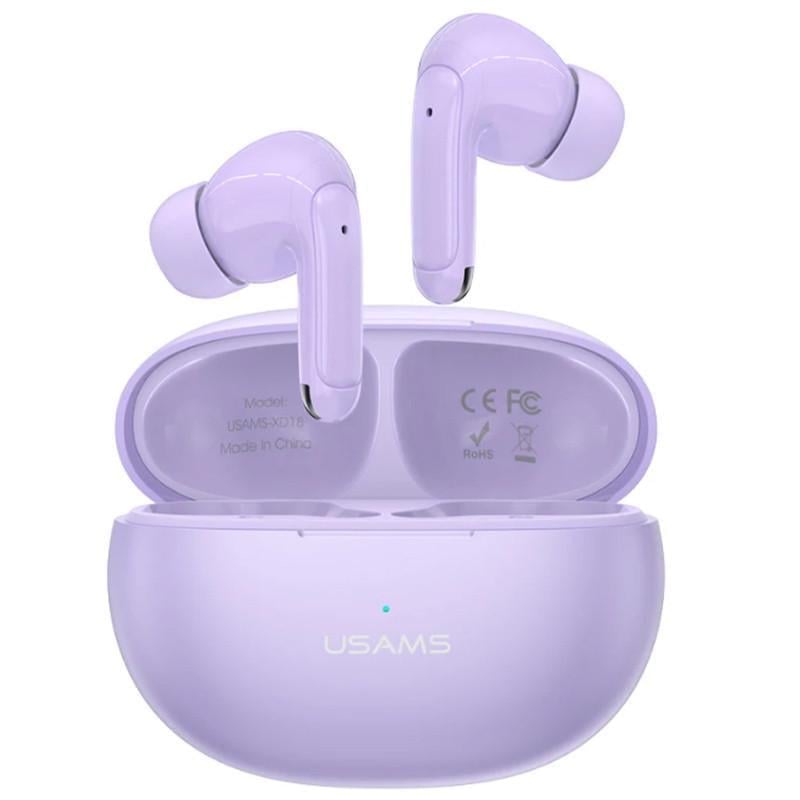 Наушники беспроводные TWS Usams-XD18 X-don Series BT 5.3 Purple (00000070395_2)