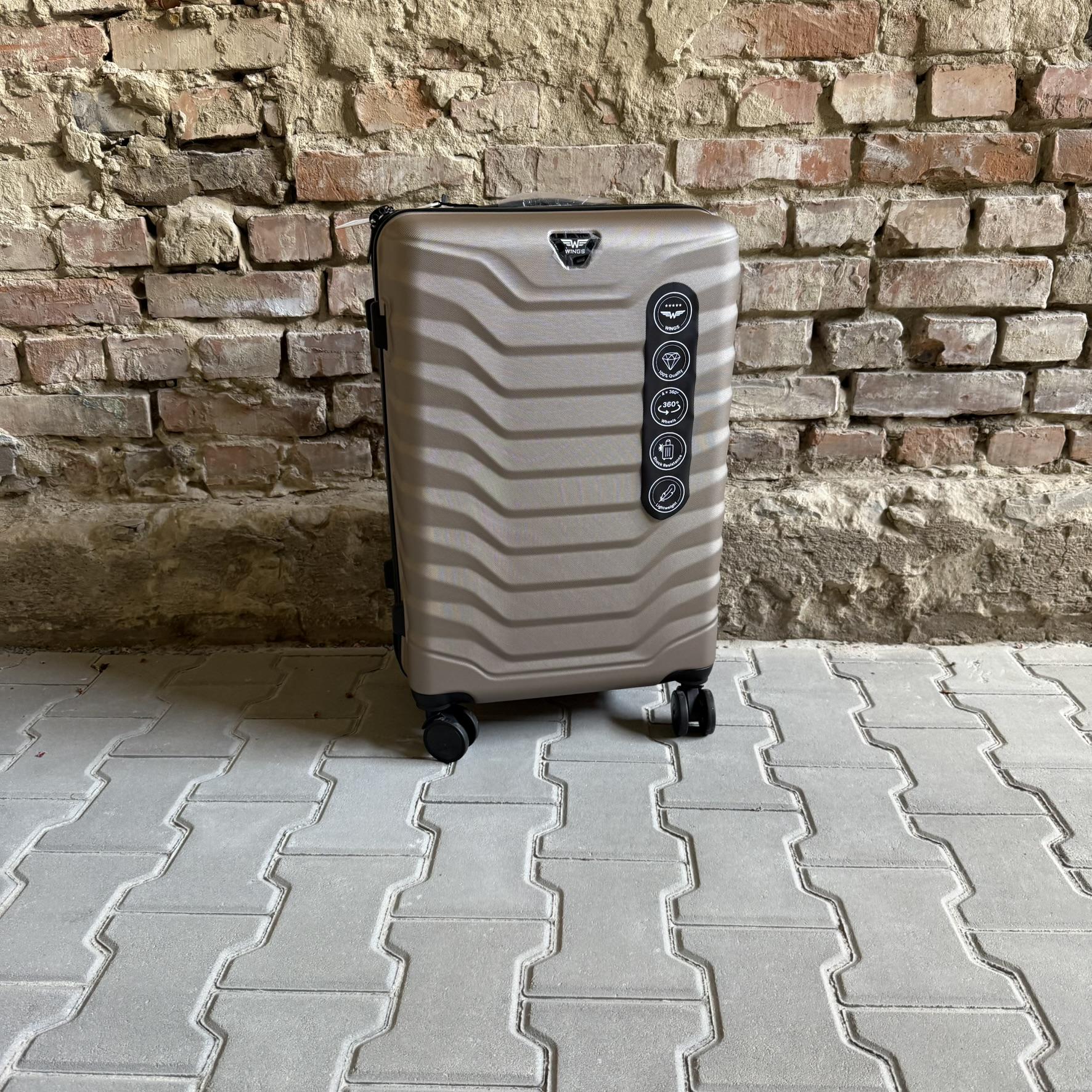 Чемодан Wings PEA01 дорожный М Шампань (26557321) - фото 2 Чемодан Wings PEA01 дорожный М Шампань (26557321) - фото 2