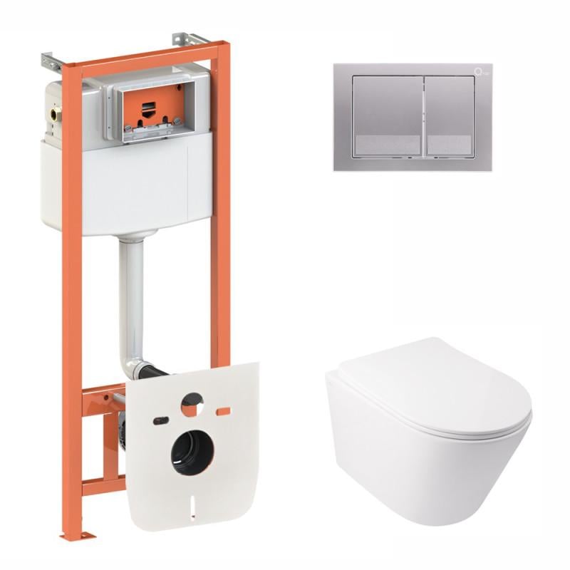 Инсталляция Q-tap 3в1 Nest QT0133M425 с панелью смыва QT0111M06029SAT + унитаз с сиденьем Swan QT16335178W (10414) Инсталляция Q-tap 3в1 Nest QT0133M425 с панелью смыва QT0111M06029SAT + унитаз с сиденьем Swan QT16335178W (10414)