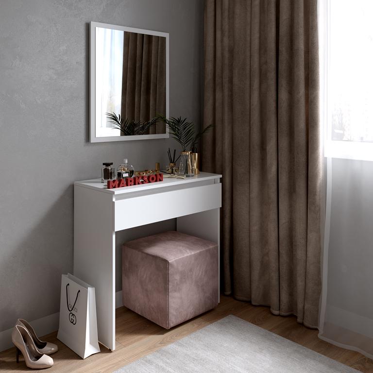 Туалетний столик із дзеркалом Білий (MS612-1) Туалетний столик із дзеркалом Білий (MS612-1)