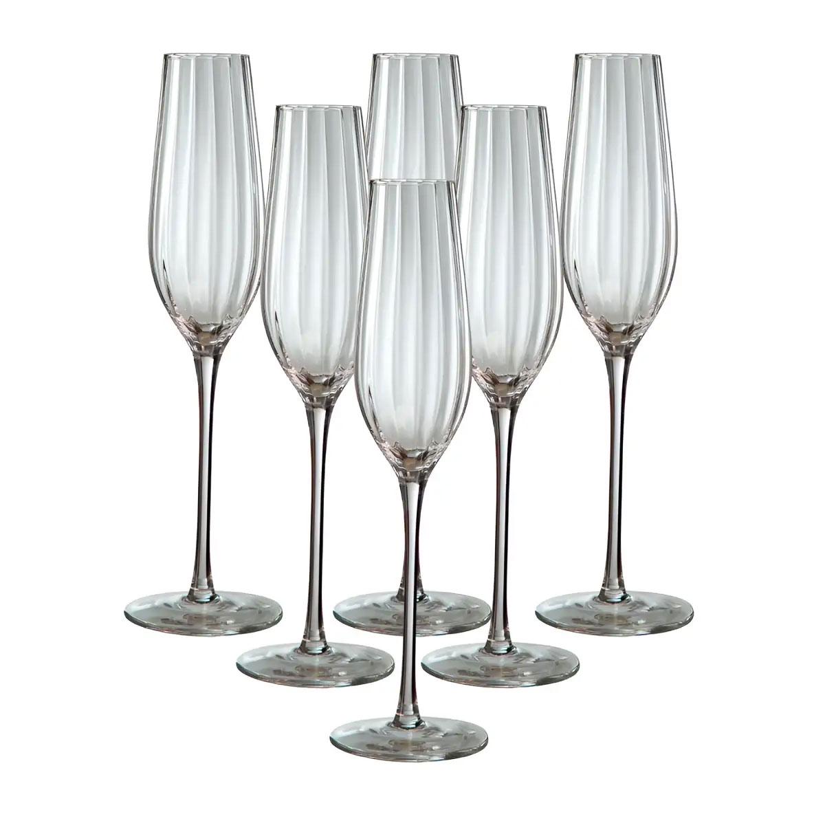 Бокалы для шампанского набор из 6 шт. 350 мл