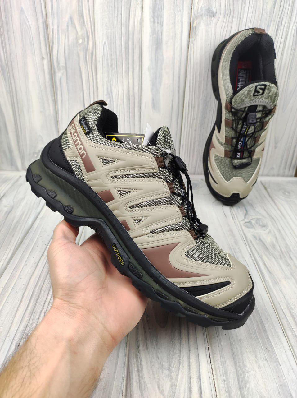 Кроссовки термо мужские тактические аналог Salomon XA Forces GTX р. 45 28 см Бежевый (36958648)