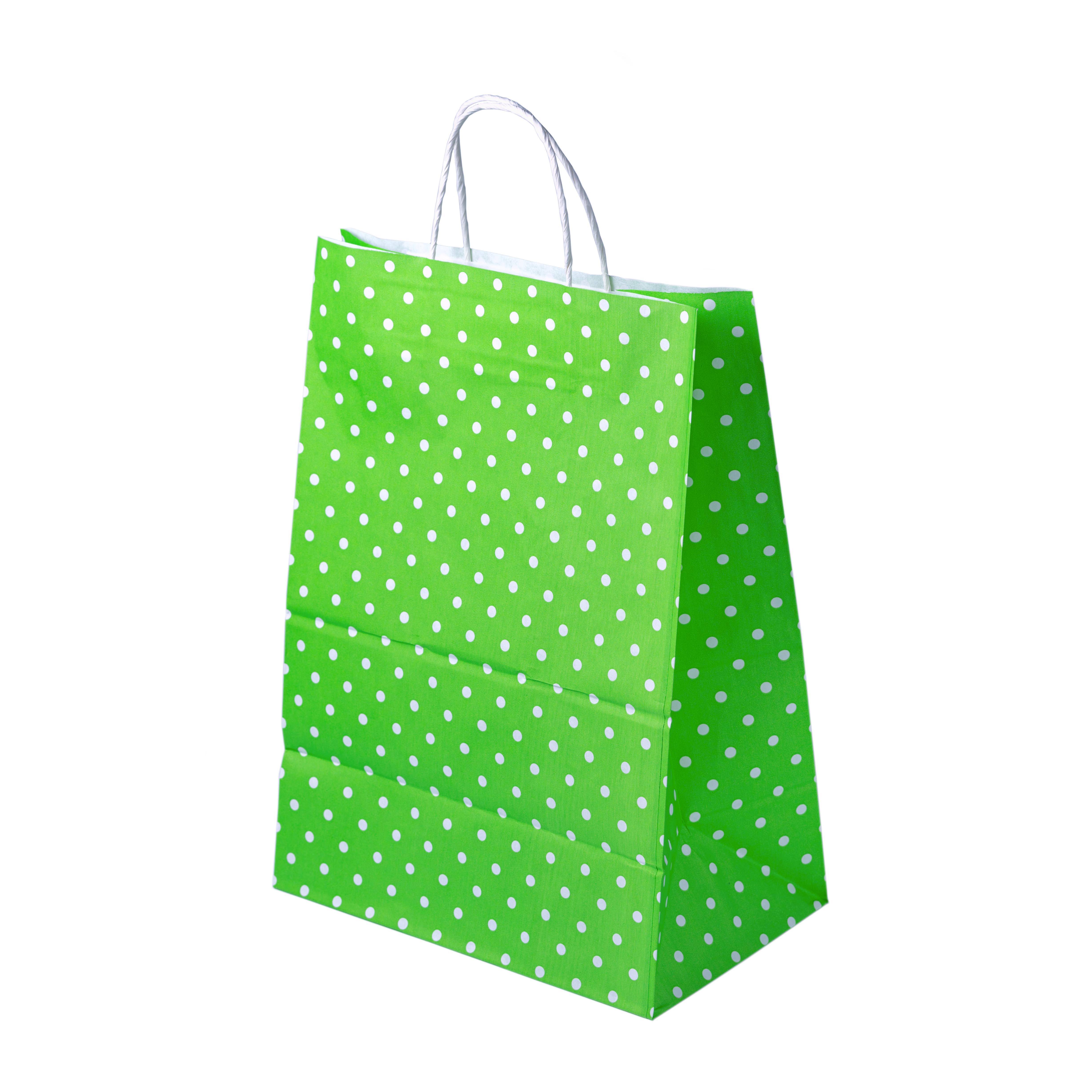 Бумажный пакет с кручеными ручками Eko-kraft 260х150х350 мм 30 шт. Зеленый - фото 2