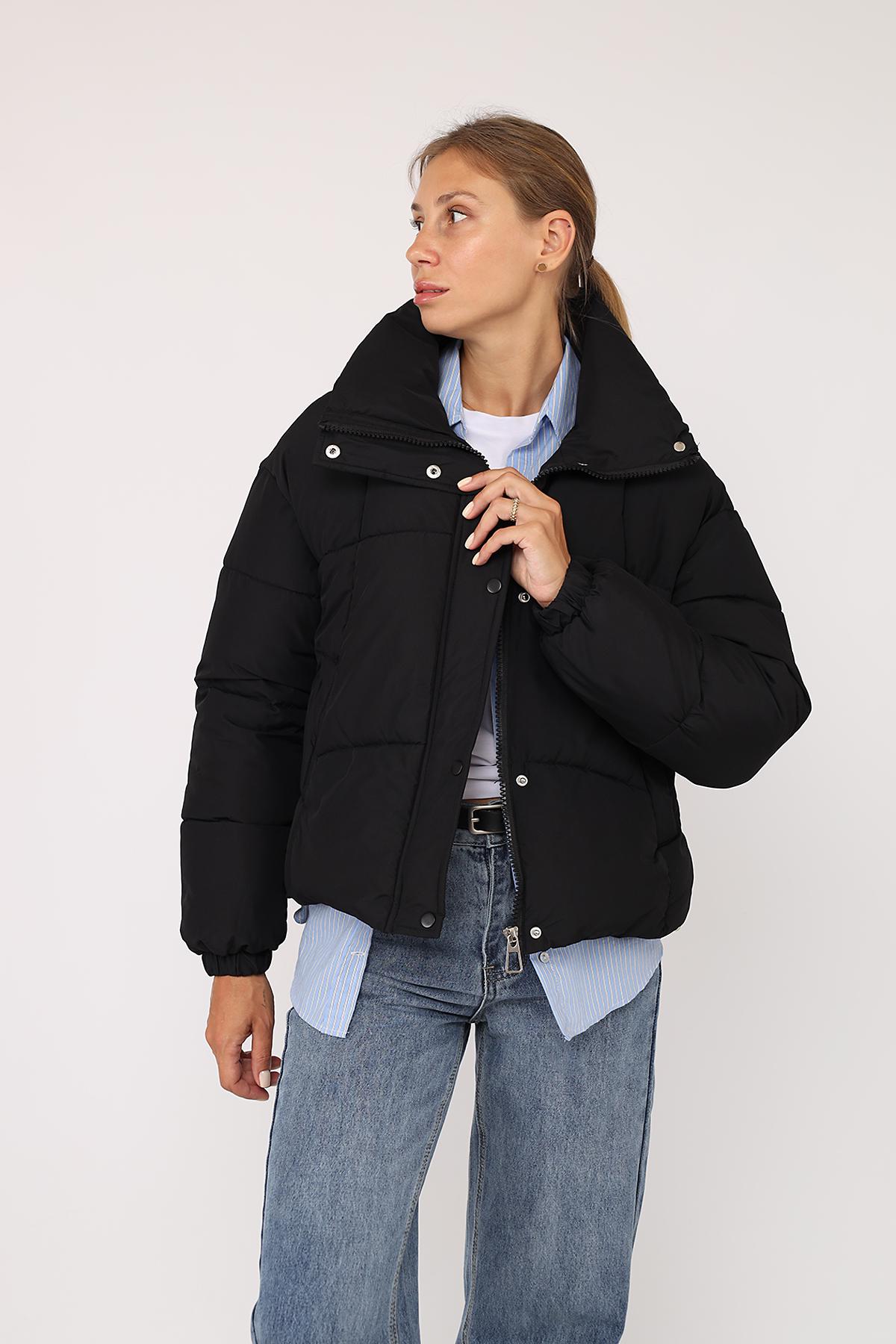 Куртка женская ЦБ-00277855 р. 54 Черный (28422272) - фото 5