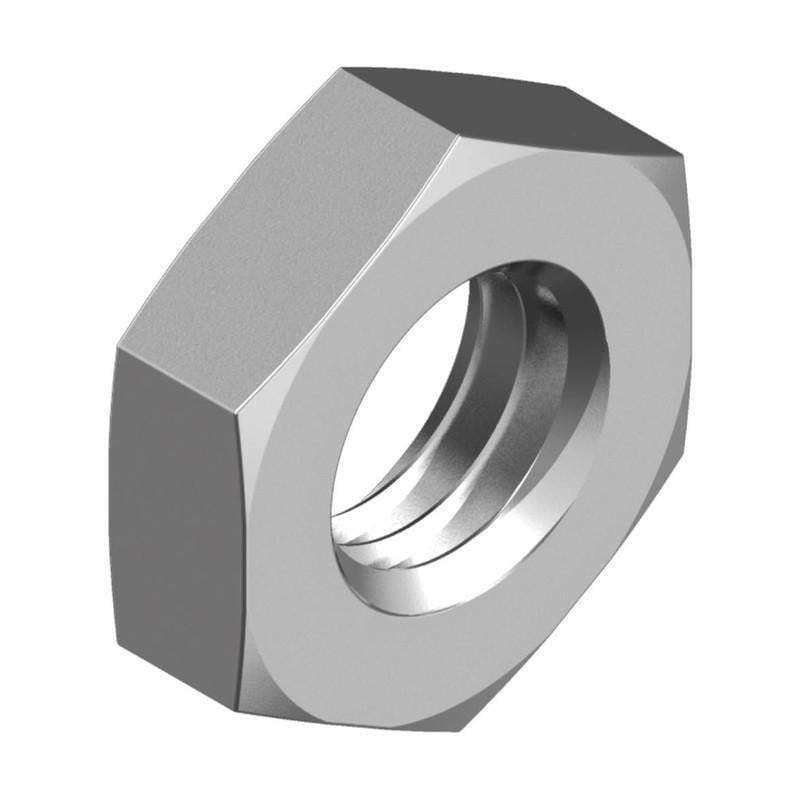 Гайка шестигранна низька Metalvis М12 DIN439B сталь 4 дрібний крок 1,25 під ключ 19 мм цинк 25 шт. Білий (6Z20000006Z1220002)