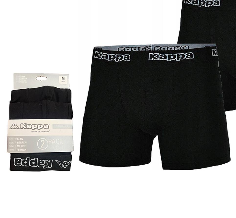 Труси-боксери чоловічі KAPPA KONTROLL Men Boxer Shorts 2 шт. XL Black Anthracite (351K1JW-710068-19-4007-XL) - фото 2