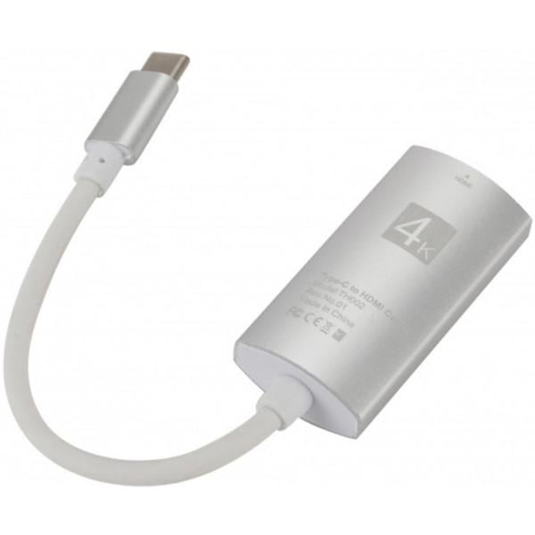 Переходник Value USB3,1 Type-C-HDMI F S0935 4K 30HZ кабель 0,1м Серебряный (577765)