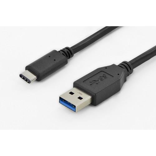 Кабель Assmann USB 3.0 AM/Type-C 1 м Черный (AK-300136-010-S) - фото 2