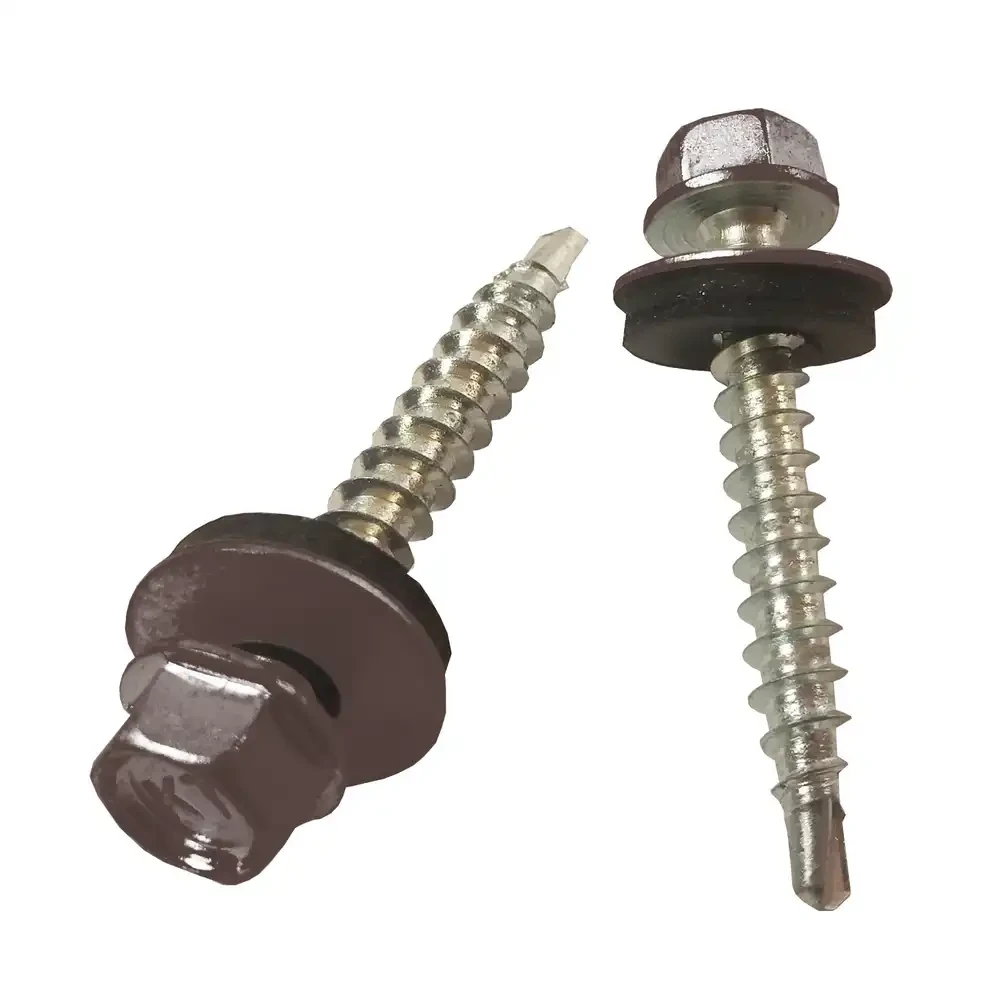 Саморез кровельный окрашенный по дереву 4,8х35 RAL 8017 250 шт. Шоколадно-коричневый (23812211) - фото 1 Саморез кровельный окрашенный по дереву 4,8х35 RAL 8017 250 шт. Шоколадно-коричневый (23812211) - фото 1