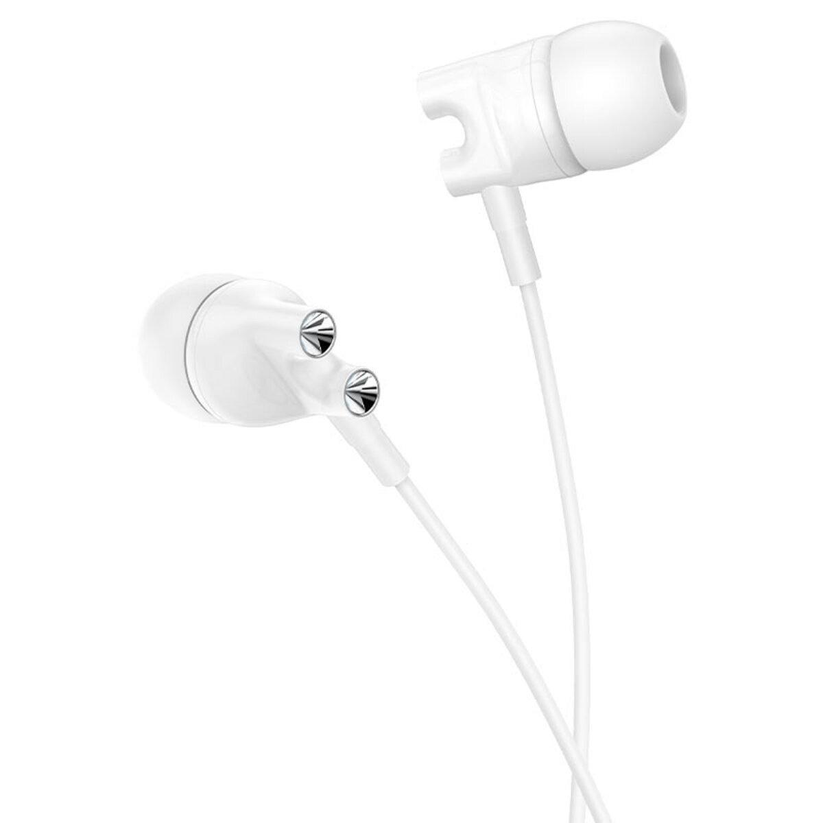 Наушники Borofone BM72W Majestic universal earphones 3,5 мм White (13968033)