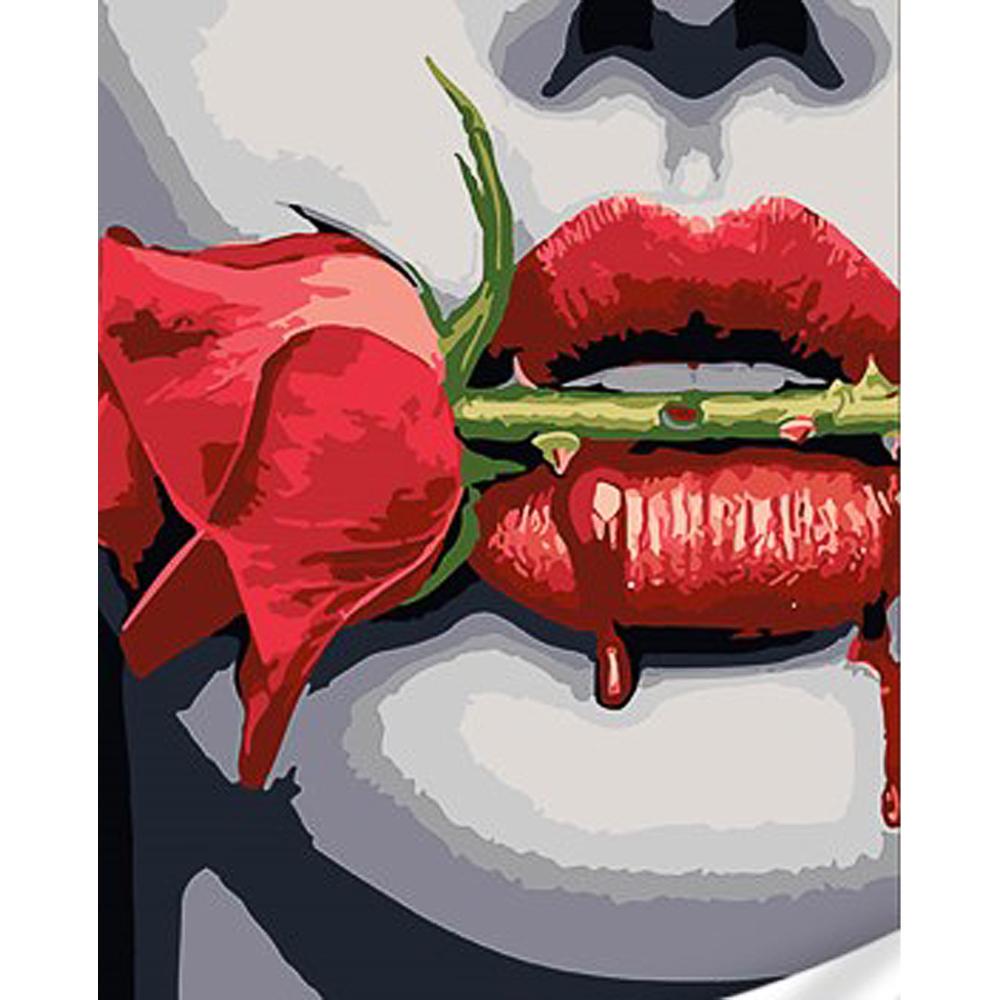 Картина по номерам Strateg Премиум Опасная страсть с лаком и уровнем 30x40 см (Str-SS1016)