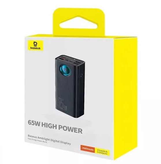 Повербанк для ноутбука Baseus Amblight 26800 mAh 65W 6 A с технологией QC3,0/PD3,0 Black (P10022402113-00) - фото 15