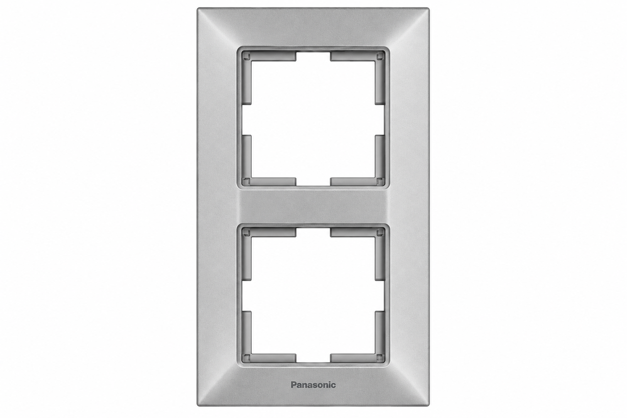 Рамка 2-я вертикальная Panasonic Arkedia Slim Серебряный (GD_WNTF08122SL-UA)