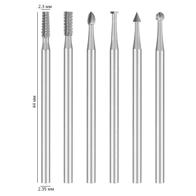 Набор фрез по дереву для шлифования/вырезания для создания отверстий и декоративной резьбы 6 шт 2,3 мм (AN00501-2) - фото 9 Набор фрез по дереву для шлифования/вырезания для создания отверстий и декоративной резьбы 6 шт 2,3 мм (AN00501-2) - фото 9