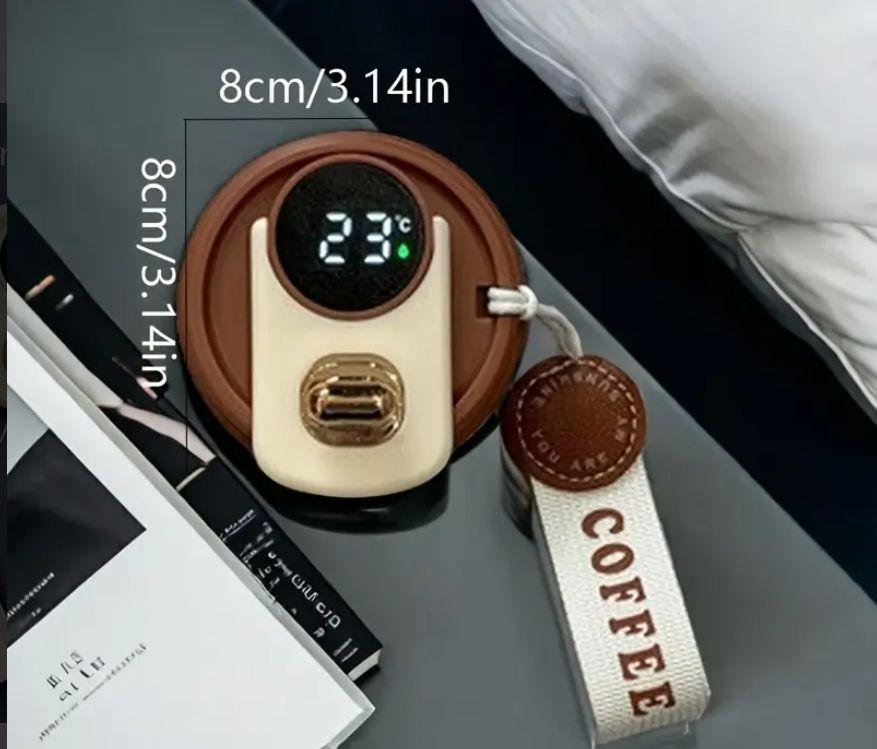 Термокухоль з інтелектуальним дисплеєм температури нержавіюча сталь з коричневою кришкою 420 мл Білий (2466192152) - фото 18