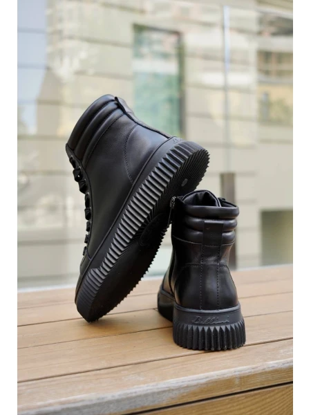 Кеди жіночі шкіряні високі р. 36 23,5 см Чорний - фото 3 Кеди жіночі шкіряні високі р. 36 23,5 см Чорний - фото 3