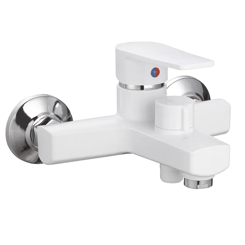 Смеситель для ванны PLAMIX Oscar-009 Euro без шланга и воронки White (PM0634)